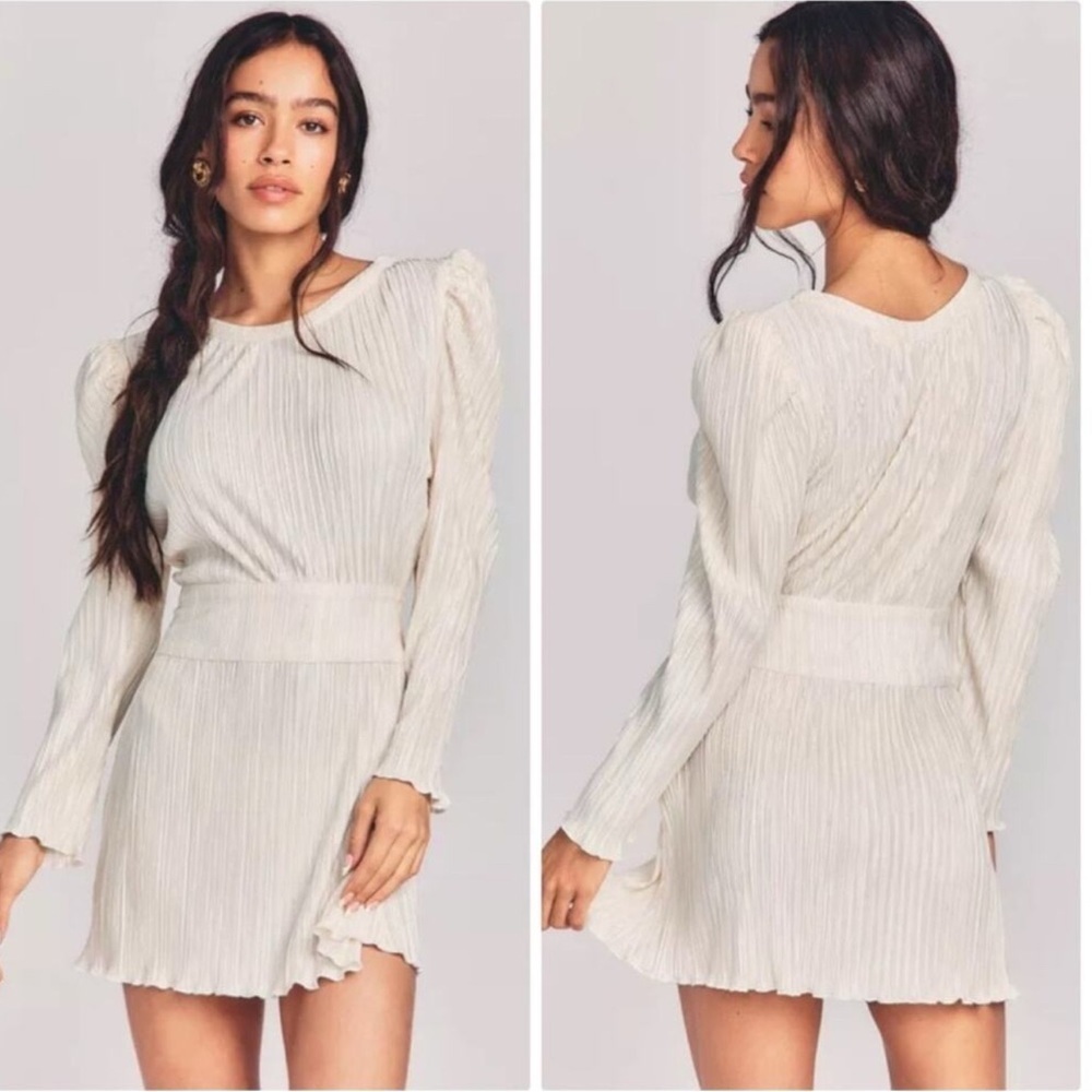 NWT LoveShackFancy CARLEEN DRESS love sleeve in Cream size: 4 no flaws